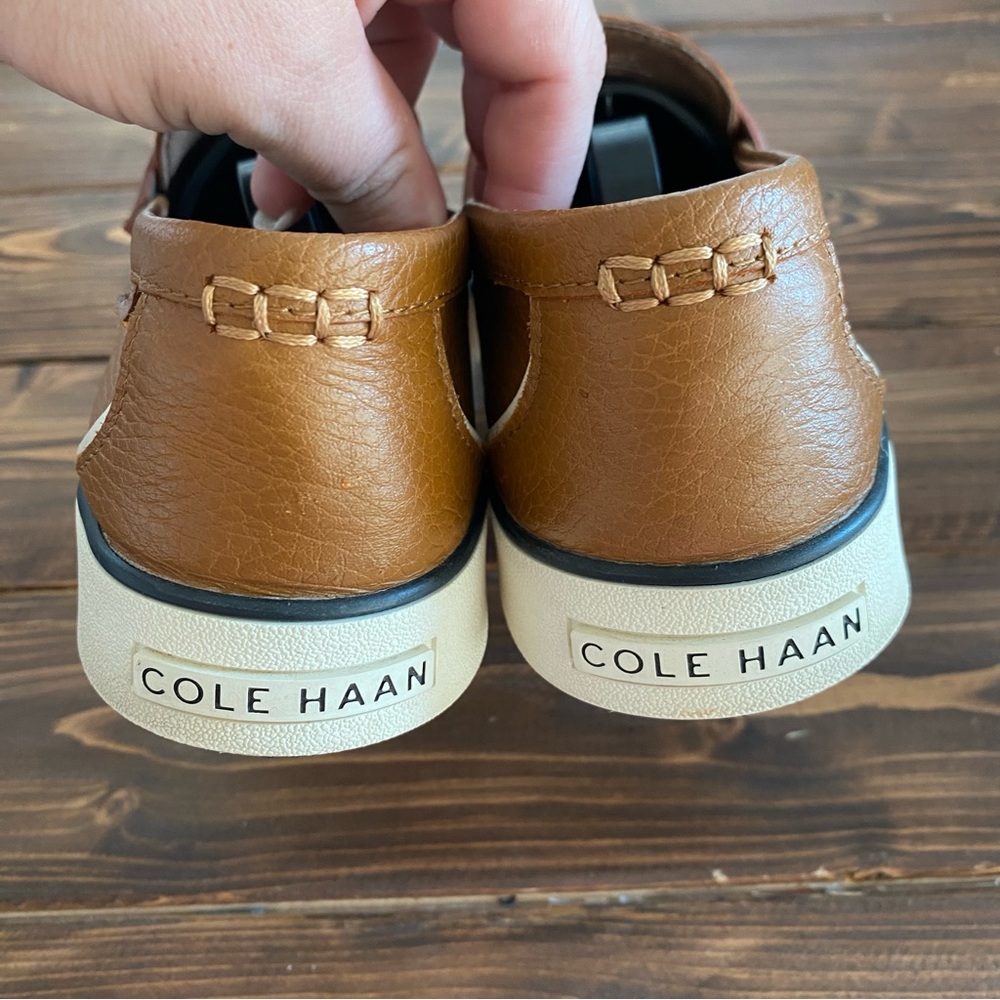 Cole Haan Nantucket Penny Loafer Genuine‎ Leather Caramel Brown Classic Size 7.5 - Picture 7 of 10